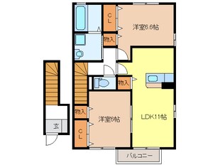 グランモア茜部の物件間取画像